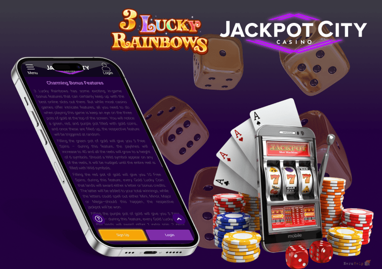 jackpotcity 3 lucky rainbows bonos