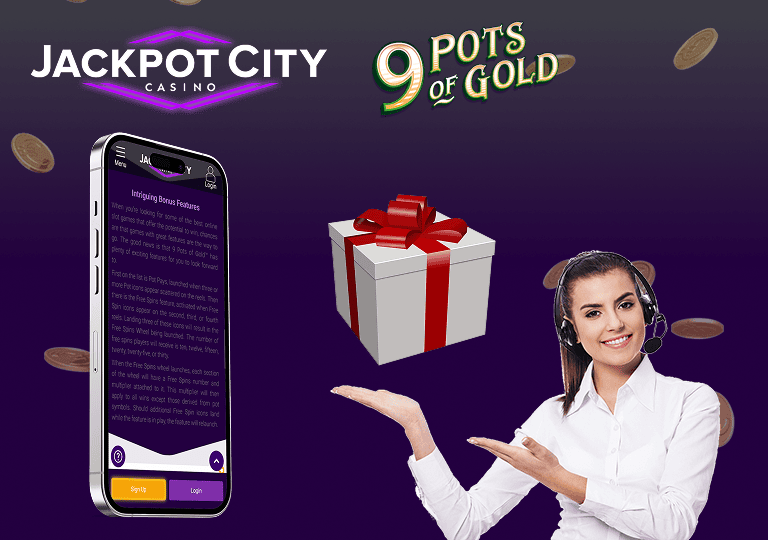 jackpotcity 9 pots of gold promociones