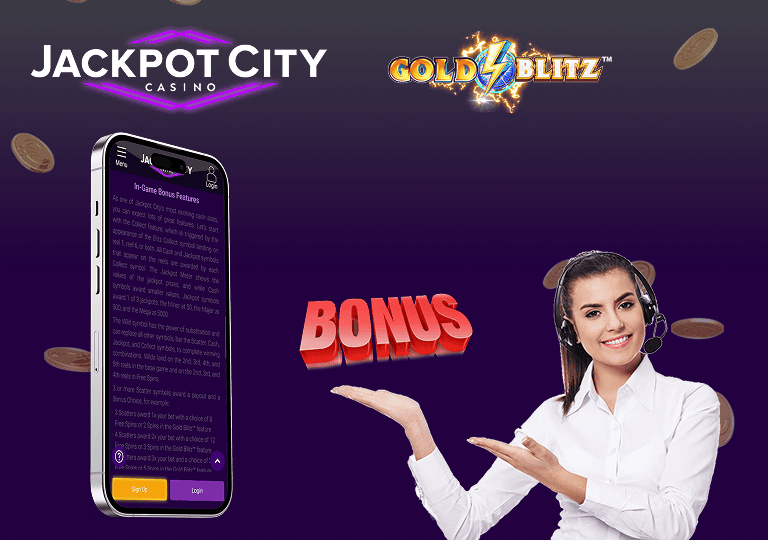 jackpotcity gold blitz funciones