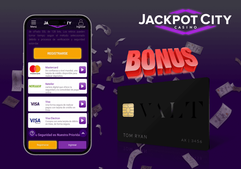 jackpotcity bonus metodos de pago